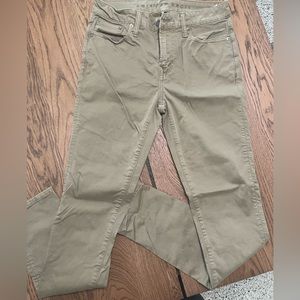 American Eagle Soft Twill Pant Olive Green Skinny 30x32